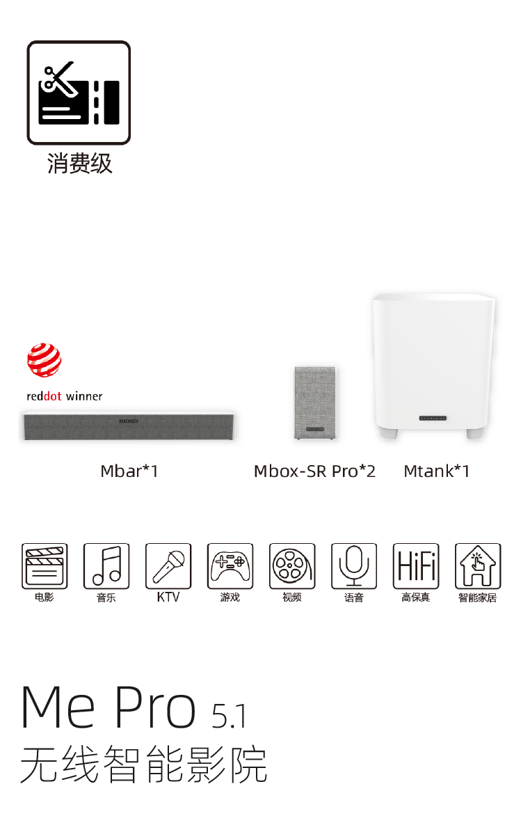 Me Pro 5.1 无线智能影院